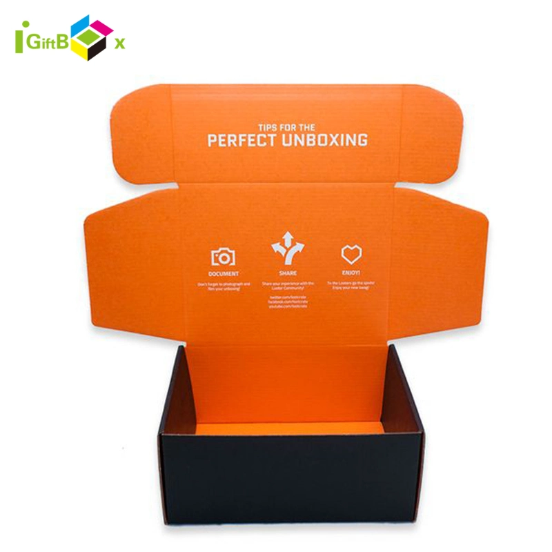 Custom Design Printed Luxury Corrugated Cardboard Garment Clothing Carton Box