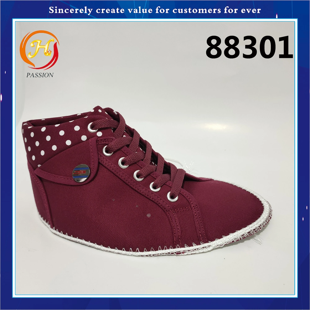 Custom Lace up Flat High Top Star Classic Casual Sneaker Upper for Women Canvas Shoes