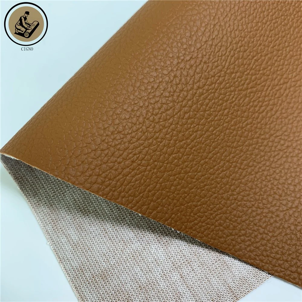 Durable Fire Resistant Wear Resistant Classic Litchi Grain Pattern PVC/PU Vinyl Synthetic Leather for Car Seat Cover Car Interior Automotive Eco