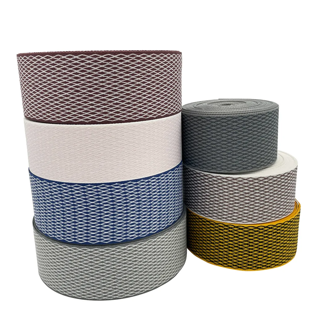 45mm Wholesale Woven Designed Geometric Pattern Jacquard Webbing for Shoes/Clothing Accessories Webbing Tape/Waist Belt /Bag Strap/Home Textile