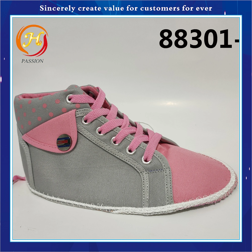 Custom Lace up Flat High Top Star Classic Casual Sneaker Upper for Women Canvas Shoes