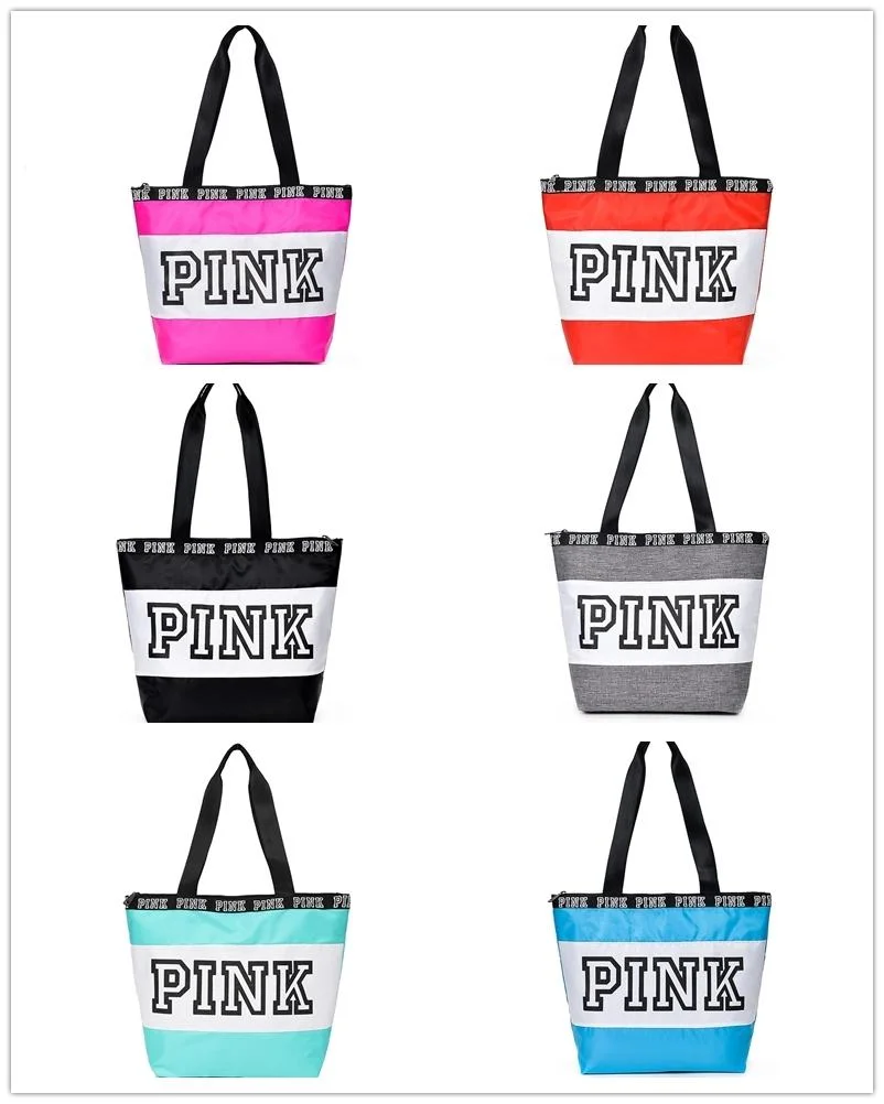 Large Capacity Pink Duffel Bag Handbag Portable Waterproof Storage Sport Gym Women Travel Bag