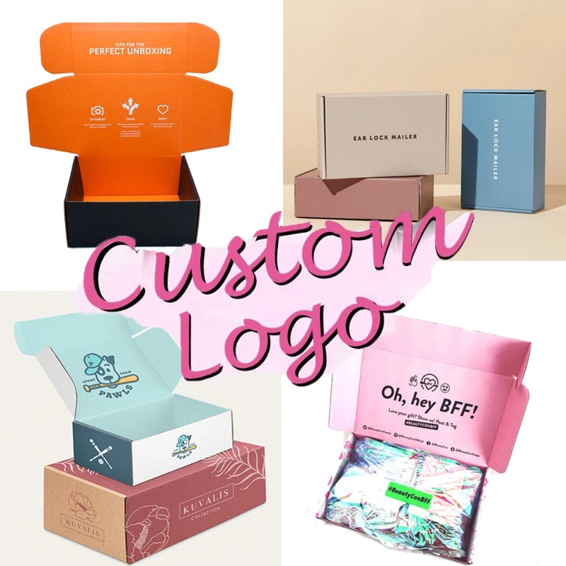 Custom Logo Full-Color Printing Corrugated Cardboard Carton Mailer Box Garment Packaging Box